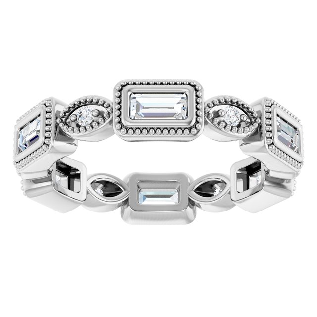 East West 1.11 tcw Straight Baguette Diamond EF/VS1+ Eternity Ring in PLAT | ViewS East West 1.11 tcw Straight Baguette Diamond EF/VS1+ Eternity Ring in PLAT | ViewS
