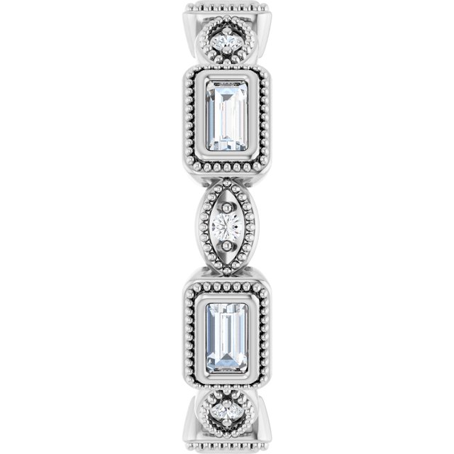 East West 1.11 tcw Straight Baguette Diamond EF/VS1+ Eternity Ring in PLAT | ViewE East West 1.11 tcw Straight Baguette Diamond EF/VS1+ Eternity Ring in PLAT | ViewE