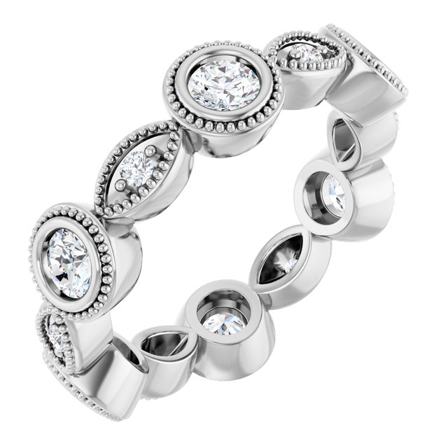 East West 1.11 tcw Round Diamond GH/VS2+ Eternity Ring in PLAT | ViewA East West 1.11 tcw Round Diamond GH/VS2+ Eternity Ring in PLAT | ViewA