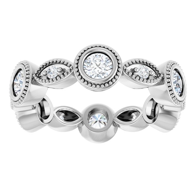 East West 1.11 tcw Round Diamond GH/VS2+ Eternity Ring in PLAT | ViewS East West 1.11 tcw Round Diamond GH/VS2+ Eternity Ring in PLAT | ViewS