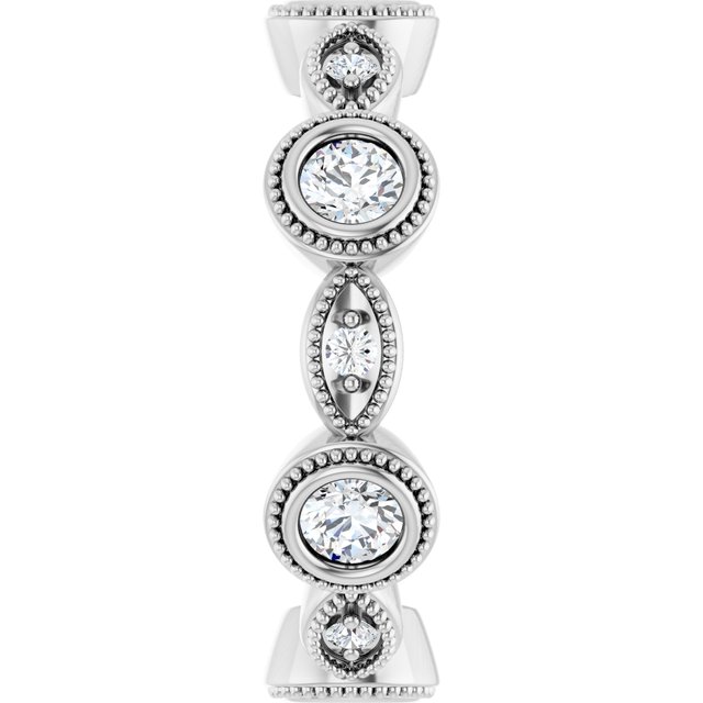 East West 1.11 tcw Round Diamond GH/VS2+ Eternity Ring in PLAT | ViewE East West 1.11 tcw Round Diamond GH/VS2+ Eternity Ring in PLAT | ViewE