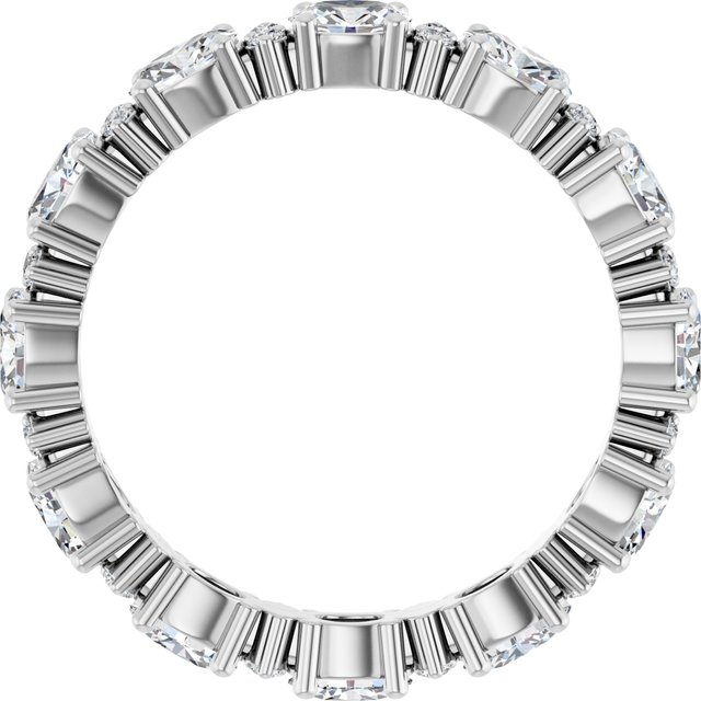 Alternating 1.39 tcw Oval Lab-Grown GH/VS2+ Eternity Ring in 14KW | ViewB_4 Alternating 1.39 tcw Oval Lab-Grown GH/VS2+ Eternity Ring in 14KW | ViewB_4