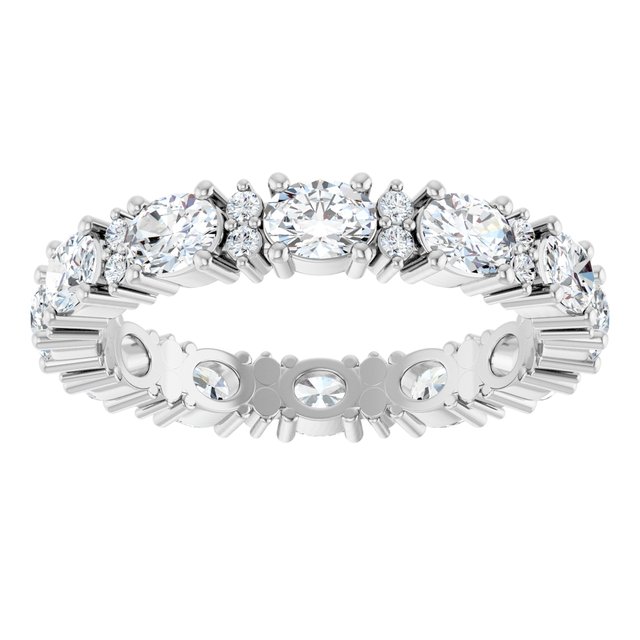 Alternating 1.39 tcw Oval Lab-Grown GH/VS2+ Eternity Ring in 14KW | ViewS Alternating 1.39 tcw Oval Lab-Grown GH/VS2+ Eternity Ring in 14KW | ViewS