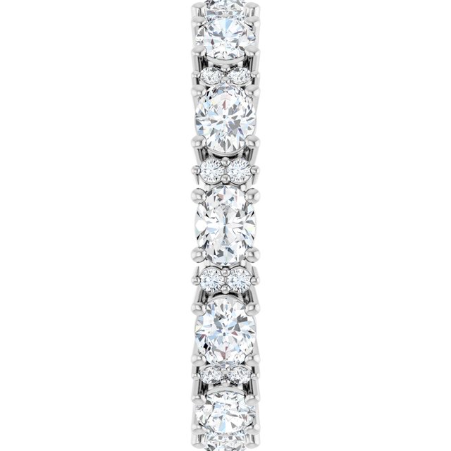 Alternating 1.39 tcw Oval Lab-Grown GH/VS2+ Eternity Ring in 14KW | ViewE Alternating 1.39 tcw Oval Lab-Grown GH/VS2+ Eternity Ring in 14KW | ViewE