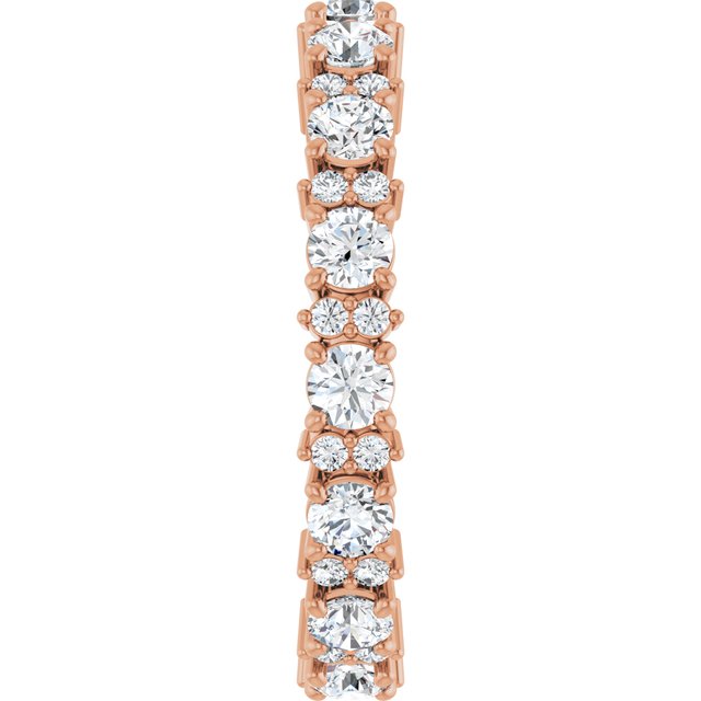 Alternating 1.44 tcw Round Moissanite DEF/VVS Eternity Ring in 14KR | ViewE Alternating 1.44 tcw Round Moissanite DEF/VVS Eternity Ring in 14KR | ViewE