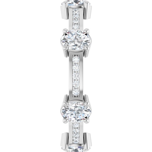Alternating 1.77 tcw Oval Lab-Grown GH/VS2+ Eternity Ring in 14KW | ViewE Alternating 1.77 tcw Oval Lab-Grown GH/VS2+ Eternity Ring in 14KW | ViewE