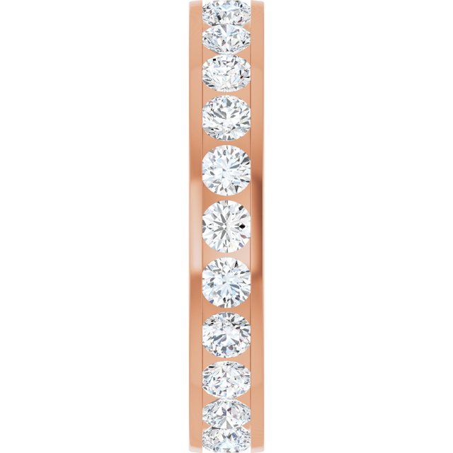 Classic 1.44 tcw Round Moissanite DEF/VVS Eternity Ring in 14KR | ViewE Classic 1.44 tcw Round Moissanite DEF/VVS Eternity Ring in 14KR | ViewE