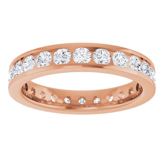Classic 1.44 tcw Round Moissanite DEF/VVS Eternity Ring in 14KR | ViewS Classic 1.44 tcw Round Moissanite DEF/VVS Eternity Ring in 14KR | ViewS