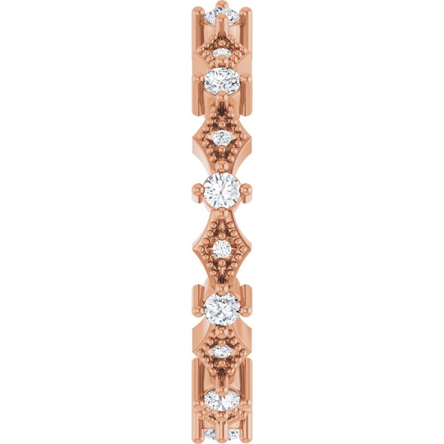Geometric 0.39 tcw Round Diamond GH/VS2+ Eternity Ring in 14KR | ViewE Geometric 0.39 tcw Round Diamond GH/VS2+ Eternity Ring in 14KR | ViewE