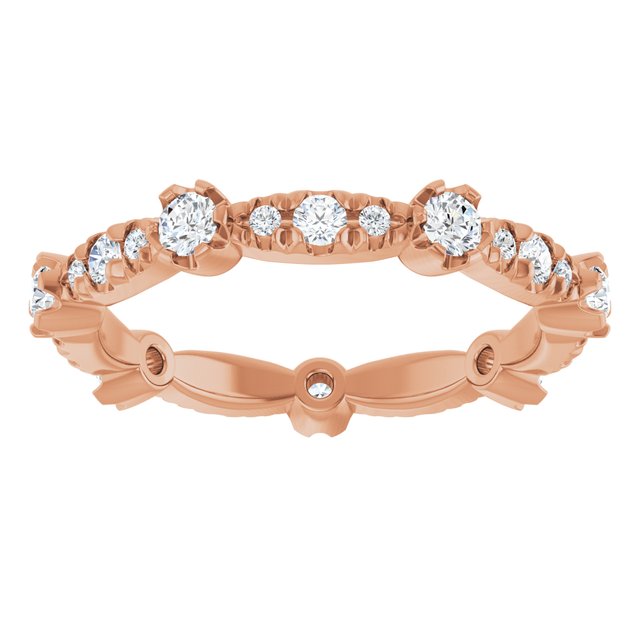 Floating 0.74 tcw Round Moissanite DEF/VVS Eternity Ring in 14KR | ViewS Floating 0.74 tcw Round Moissanite DEF/VVS Eternity Ring in 14KR | ViewS