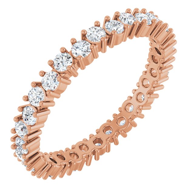 Modern 0.90 tcw Round Diamond GH/VS2+ Eternity Ring in 14KR | ViewA Modern 0.90 tcw Round Diamond GH/VS2+ Eternity Ring in 14KR | ViewA